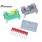 5/10PCS PT2.5 DIN Rail Spring Terminal Block PT2.5-PE Terminal End Cover D-PT2.5 Jumper Bar FBS10-5 Tool-free Wiringee Wiring