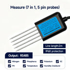 High Precision Agriculture Soil Sensor Moisture Temperature Humidity EC PH NPK with Optional 4-20mA 0-5V RS485 Output