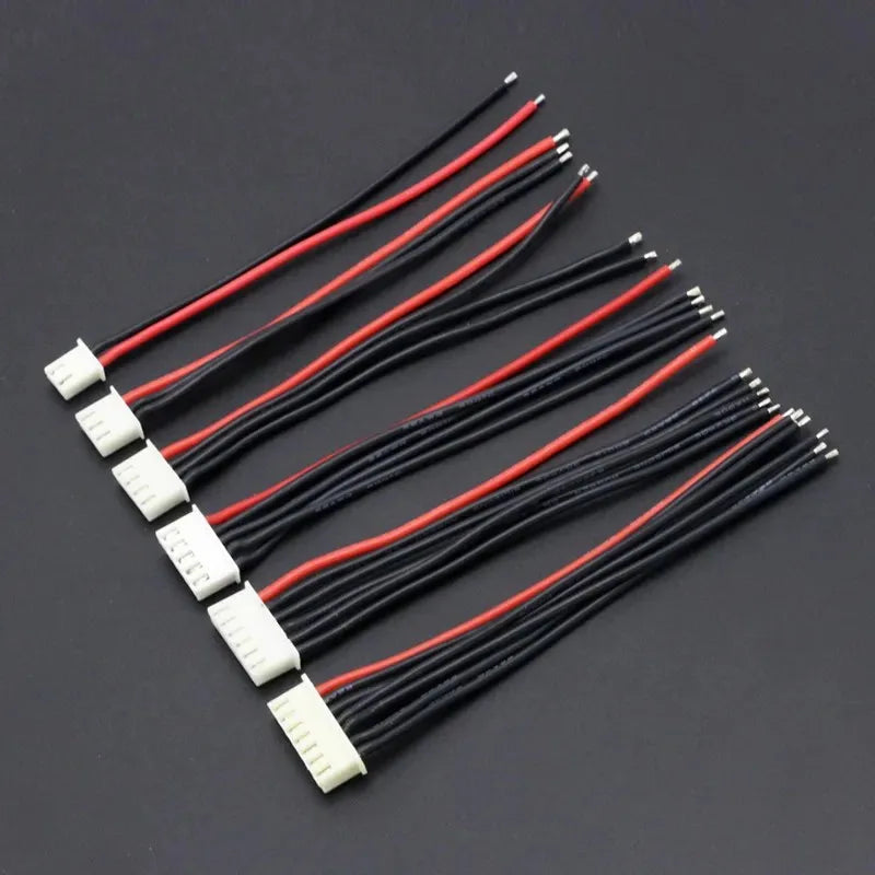 5Pcs JST XH 1S 2S 3S 4S 5S 6S 7S Lipo Battery Balance Charger Cable IMAX B6 Connector Plug 22AWG Silicone Wire 10cm 20cm
