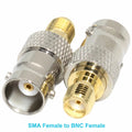 BNC Male Female Jack to SMA Female Jack Straight RF Adapter BNCK SMAK Coaxial Connector High Quality for SDR CCTV Camera Scanner