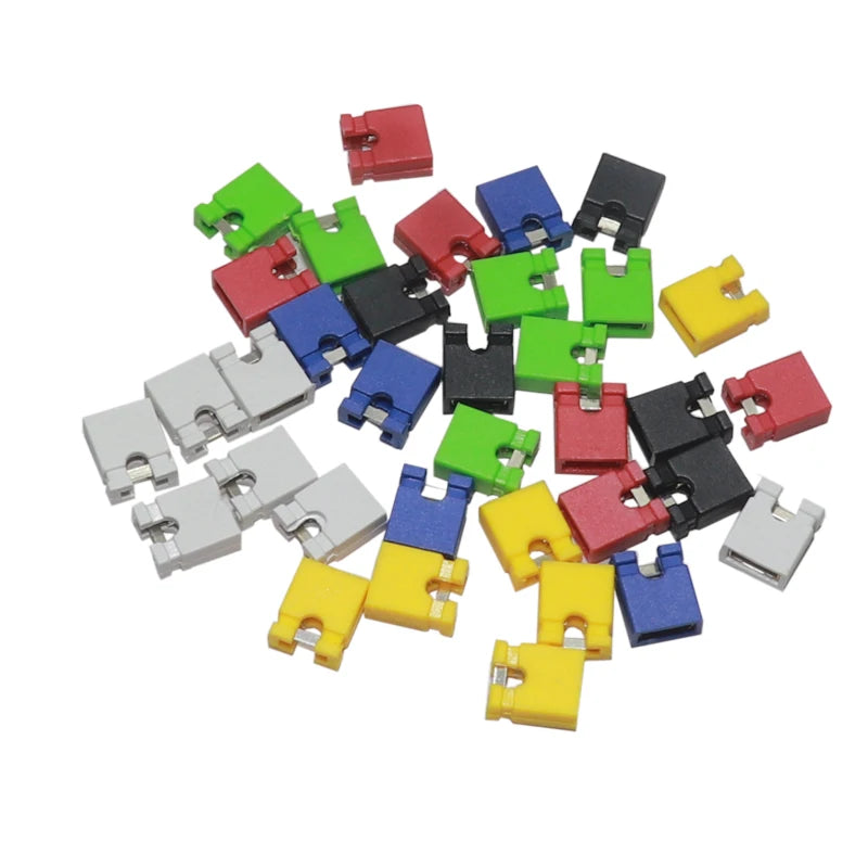 【300-100PCS】Pitch 2.54mm Pin Header Jumper Shorted Cap & Headers & Wire Housings Black Yellow White Green Red Blue For Arduino
