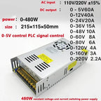 AC-DC 5V-220V Digital Adjustable Voltage Regulated Power Supply 300W-480W Switching Power Supply Transformer Power Adapter