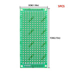 Single Sided 4x6cm 2x8cm Green PCB Prototype Board Universal Through Hole Perfboard for DIY Electronic Projects 3x7cm 7X9cm