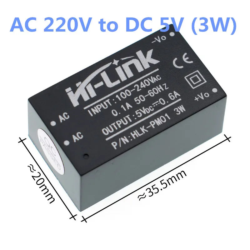 HLK-PM01 HLK-PM03 HLK-PM12 AC-DC 220V to 5V/3.3V/12V Mini Power Supply Module Intelligent Household Switch HLK-5M05