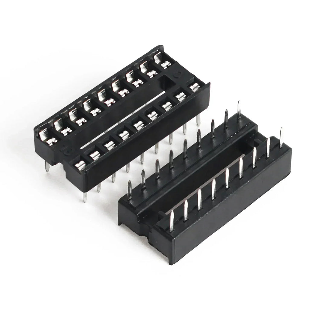 10pcs IC seat 6P/8P/14P/16P/18P/20P/24P/28P DIP IC Sockets Adaptor Solder Integrated Circuits Sockets Electronic Component