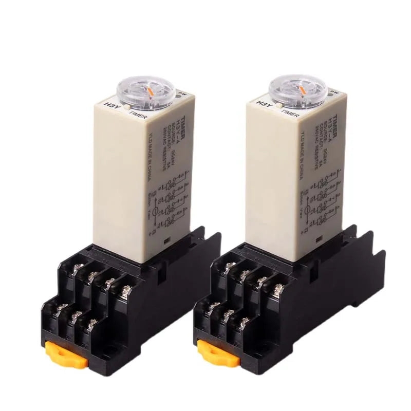 1 Pc H3Y-4 Small Time Delay Relay DC12 24V 14Pin Electricity Delay Type Power-on Delay Rotary Knob 1S/5S/10S/30S/60S/5M/10M/30M