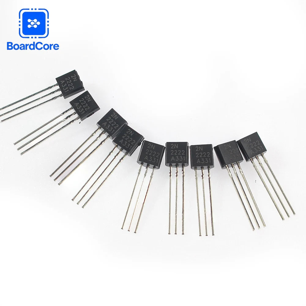 100PCS Transistors Kit 2N2222 2N3904 2N3906 2N5401 2N5551 NPN PNP Transistor Assortment for Arduino Electronics DIY Projects