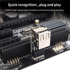 TISHRIC 9Pin To 2 Ports USB 2.0 Expansion Card USB 2.0 Motherboard Header 9pin to 2 Ports USB 2.0 Dual USB A 9 Pin Female Adapt