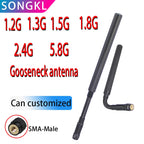 outdoor waterproof antenna NB/GSM/1.2G/1.3G/1.5G/1.8G/2.4G LTE/2.4/5.8G high-gain flexible antenna N-J male Gooseneck antenna