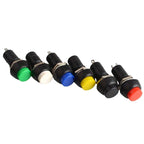 6pcs 12mm Momentary Button SPST ON/Off AC 250V/1.5A 125V/3A, Versatile Lock Free mini Round Button