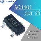 100PCS AO3401 SOT23 A19T SOT-23 P-Channel MOSFET TRANSISTOR