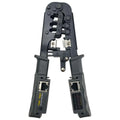 ZOERAX RJ45 RJ12 RJ11 Network Crimp Tool 8P6P4P Tester Tool With Strip,Cut,Crimp and Test Functions(Battery is Not Included)