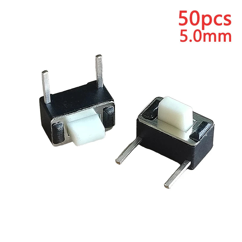 50PCS 3x6 (Side Insertion Two Pin DIP) Mini Tact Switch 3*6*4.3/4.5/5/5.5/6/6.6/7/8mm 50mA DC 12V Micro Push Button Switches