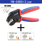 Mini Pliers YM-58BS Tools For XH2.54/DuPont2.54/2.8/4.8/6.3/Non-Insulated/Ferrule Tube Terminals Ratchet Wire Crimping Sets