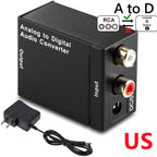 ADC Analog To Digital Audio Converter RCA to Optical Toslink Audio Adapter Analog Digital Fiber Toslink Coaxial Audio Converter