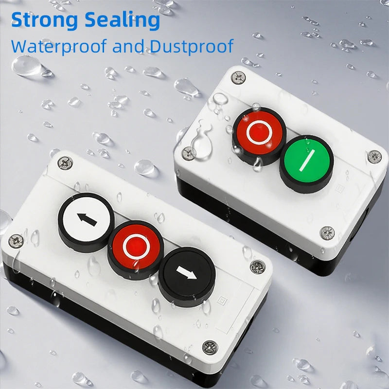 Push Button Box Switch Arrow Symbol Indicating Start Stop Recovery Reset Waterproof Emergency Stop Industrial Handheld Control