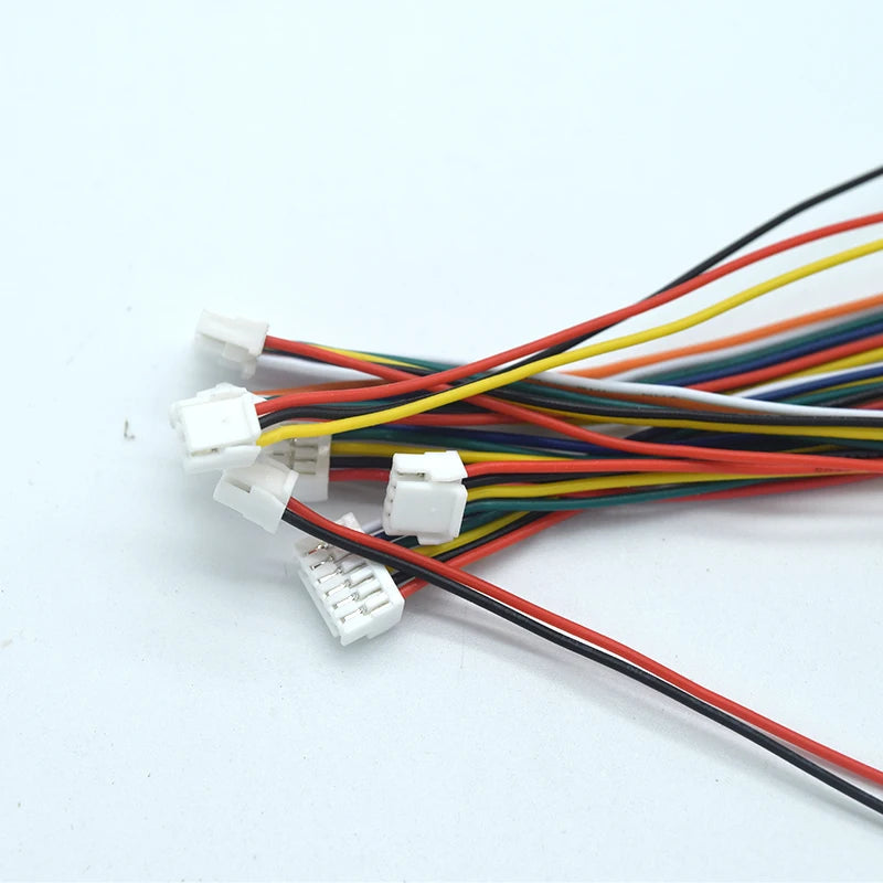 10pcs Micro GH1.25 Silicon/PVC 2P 3P 4P 5P 6pin wt Latch 20cm Single End Male Plug Housing Termianl Wire Cable Connector