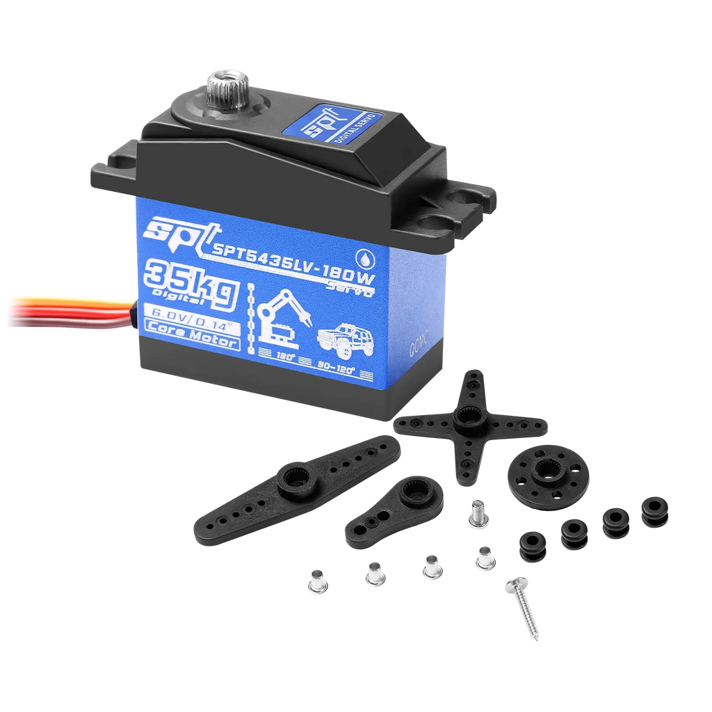 SPT 25KG 35KG Digital RC Servo Large Torque 180° 360° Metal Gear Waterproof Motor for RC Crawler Car SCX10 TRX4 Drift Robot