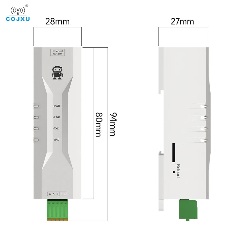 RS485 to Ethernet Serial Server COJXU NE2 Series MQTT IOT Communication DC 8-28V ModBus Gateway TCP/IP to RTU