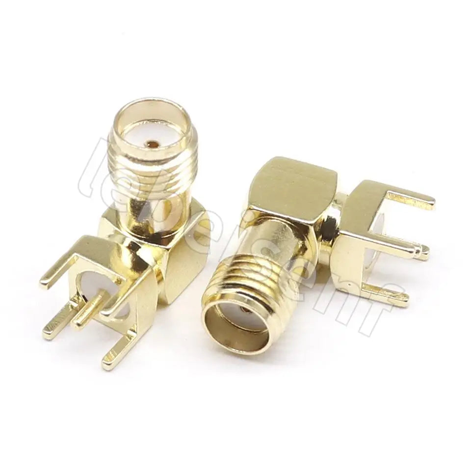 SMA Female Jack Male Plug Adapter Solder Edge PCB Straight Right angle Mount RF Copper Connector Plug Socket