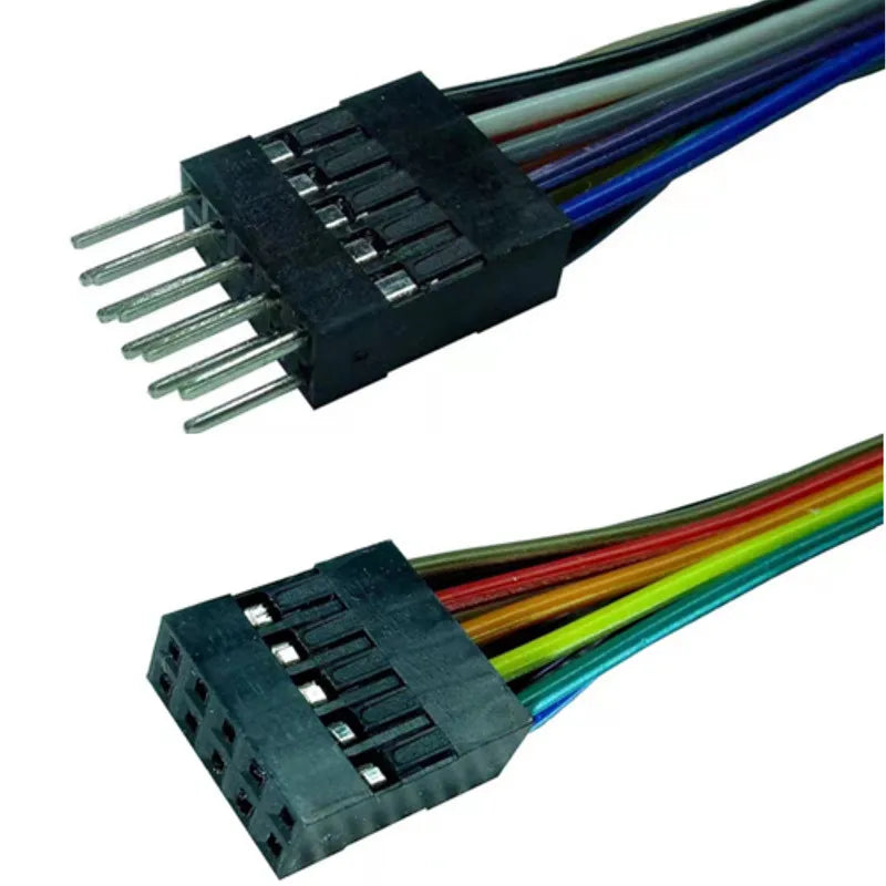 5PCS Double Row Dupont Line 2x2/3/4/5/6/7/8/9/10 Pin Male Female 2.54MM Dupont Jumper Cable Wire For PCB
