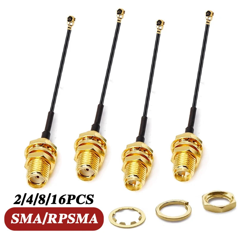 2Pcs 1.13 Cable SMA Female Connector To UFL/U.FL/ Low Loss Cable To (RP)SMA Pigtail WiFi Antenna Extension Cable