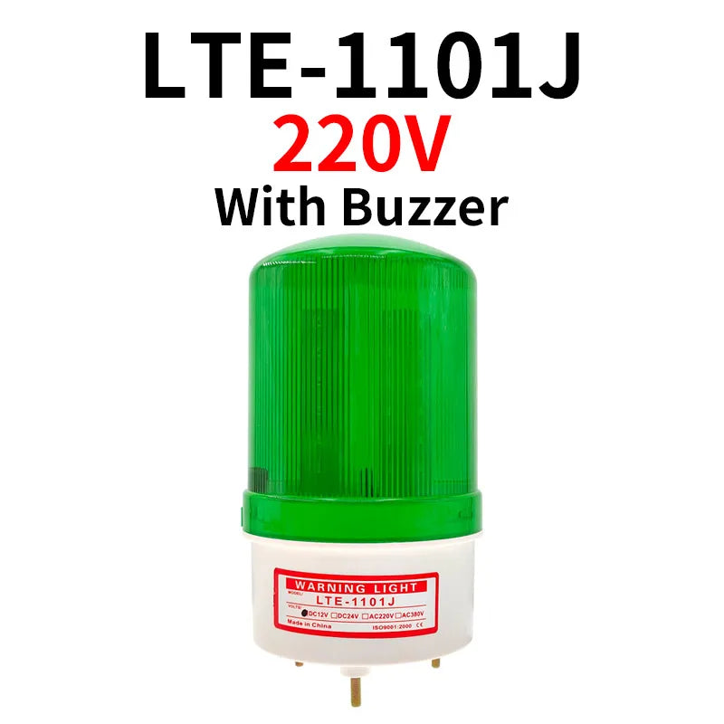 12V/24V LED Strobe Signal Warning Buzzer Light Warning Lamp Sound Indicator Light Flashing Security Alarm 220V LTE-1101J