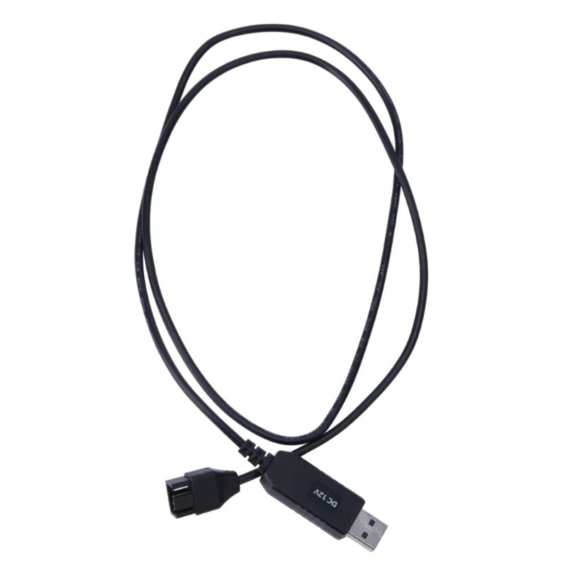 Full Speed 12V/5V Voltage Step-Up USB to 4Pin PC Fan Sleeved Power Adapter Cable Usb A Male/Small 4pin 30/50/100CM