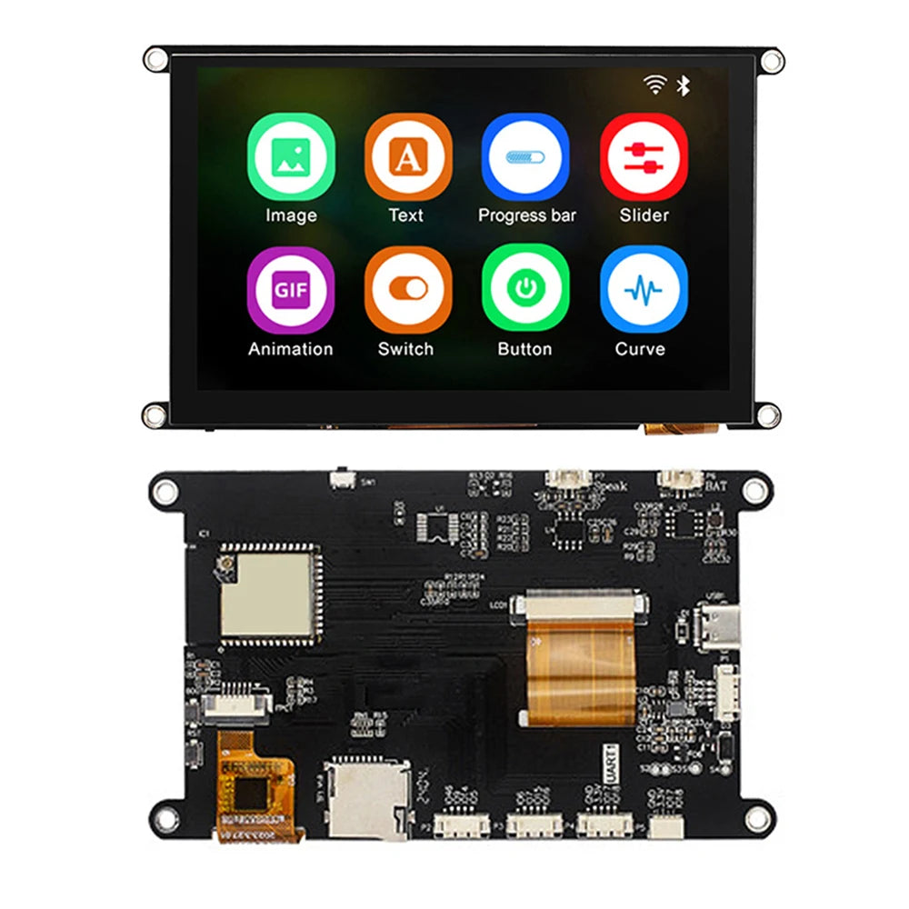 ESP32-S3 N4RE 4.3-inch/5-inch WIFI Bluetooth development board with IPS HD capacitive touch screen LCD display module