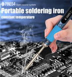 Pine64 Smart Mini Pinecil Soldering Iron With B2 BC2 KU C1 ILS I C4 D24 K Tips With DC power supply Storage Bag