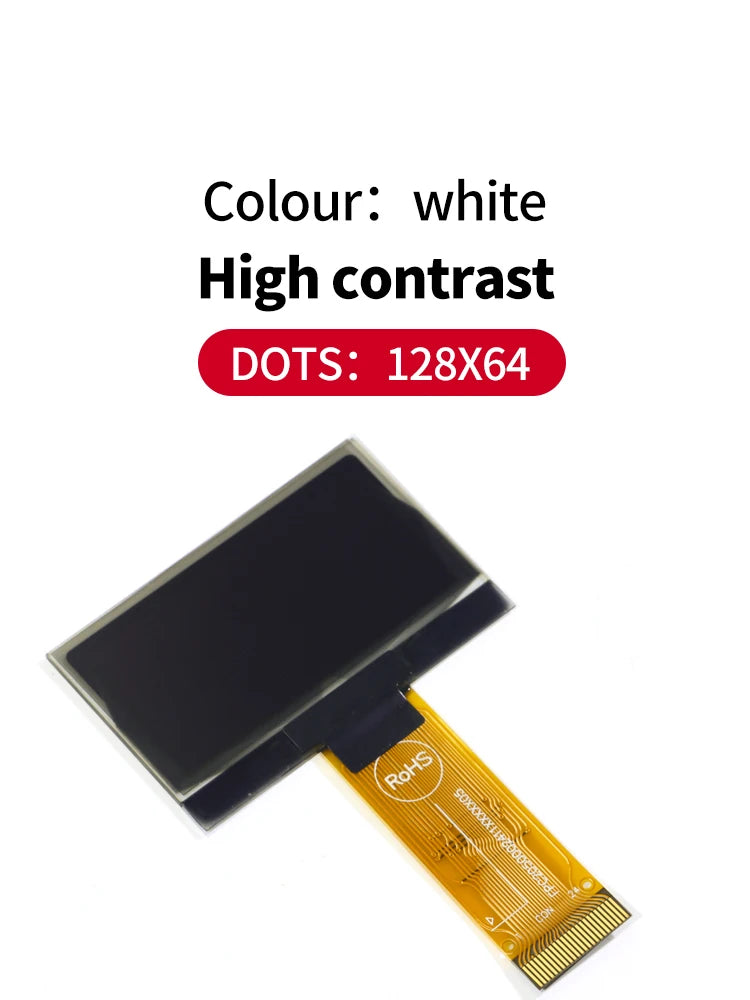 Winstar WEO012864A REX012864A 24PIN SSD1309 COG Graphic SSD1309 3V 128x64 OLED Display 1.54 Inch 1.54” 6800/8080/SPI/I2C