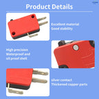 10Pcs Hinge Roller Lever Arm SPDT 1NO 1NC Snap Action Micro Switch,250W ~1500W optional.Lead Limit Switch