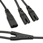 IEC 320 C8 Plug to C7 Receptacle Male to Female Extension Power Supply Main Adapter Cable White/black Color