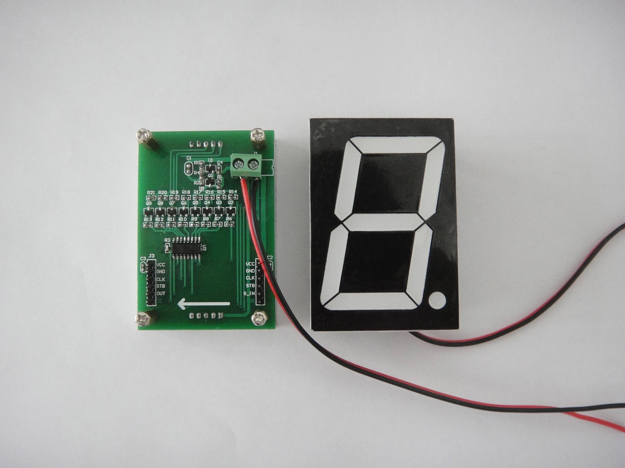 2.3 inch Green 7-Segment LED Display with Onboard Driver 4pcs/lot free shipping