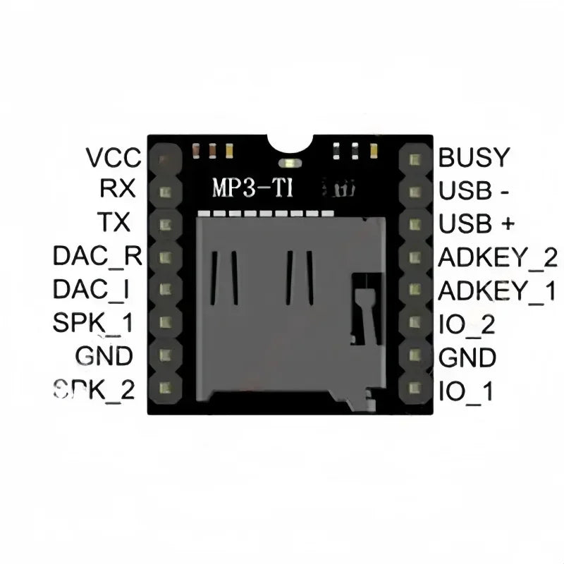 DFPlayer Mini MP3 Player Module with TF Card USB Port for Arduino Mega 2560 Pro Micro ESP32 CAM Audio Amplifier Notification