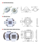 Infrared High Power LED Chips IR 850nm 940nm 730nm 3W 5W10W20W50W 100W Emitter COB integrated Light Lamp Matrix for Night Vision
