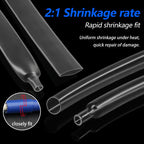 1/2/5M Clear 2:1 Heat Shrink Tube Diameter 0.6mm~120mm Wire Repair Protector Polyolefin Insulated Shrinkable Cable SleeveTubing