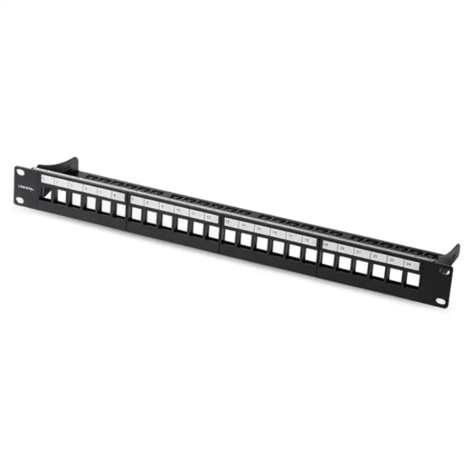 24 Port 19 inch RJ45 Patch Panel Frame Ethernet Rack Keystone Jack Coupler Cat5e Cat6 Cat6A Cat7 Network Cabinet Cable Internet