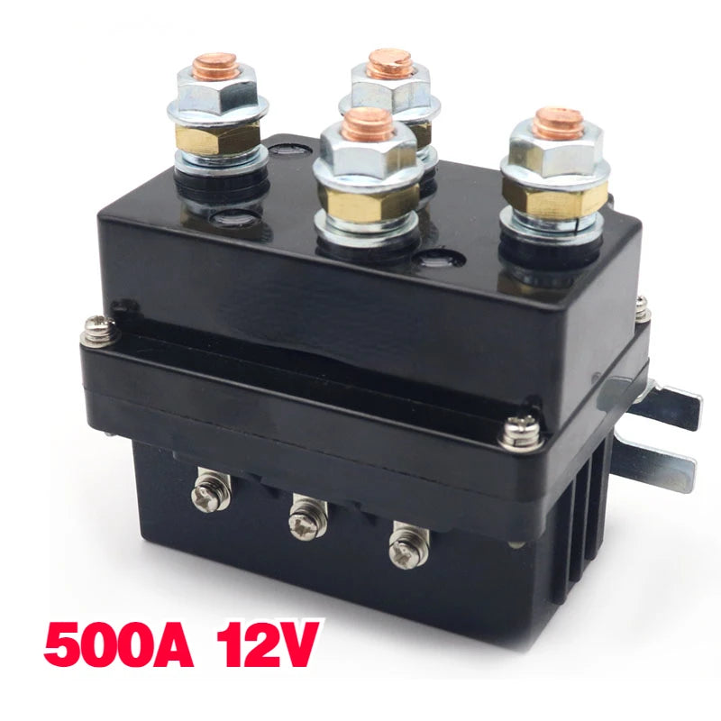 12V 500A Winch Remote Contactor 12000 Pounds Winch Control Solenoid Relay Twin Wireless Remote Recovery For Car Jeep Universal