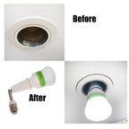 1pc E27 to E27, B22 to E27 Extender Screw E26 Bulb Holder Adapter Rotatable Bendable CFL LED Light Socket Converter