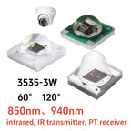 10PCS 3W 3535 Deep Infrared IR High Power LED Light Source Band 660nm 700nm 730nm 740nm 800nm 850nm 940nm 1050nm Lamp Beads