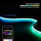DC12V WS2811 RGBIC COB LED Light Strip Tuya WIFI APP Control For Alexa Google Addressable Flexible LED Light Tape