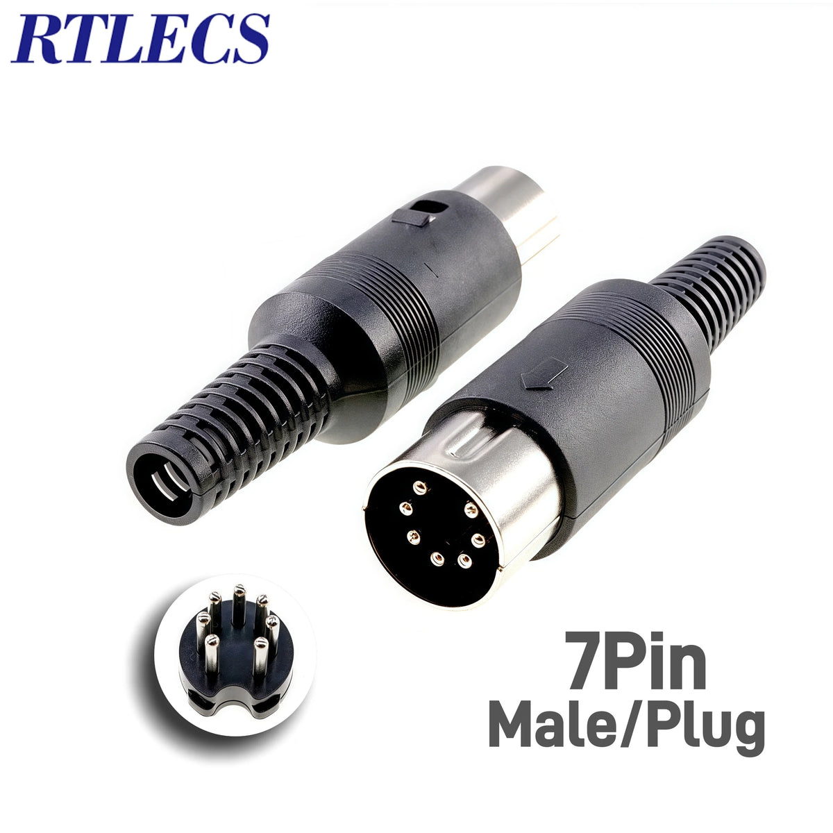 2/5 PCS 3P 4P 5P 6P 7P 8P 13Pin Din Male/Female Plug Soecket Jack With Plastic Handle Keyboard Cable Connector Adaper PS2 DIY