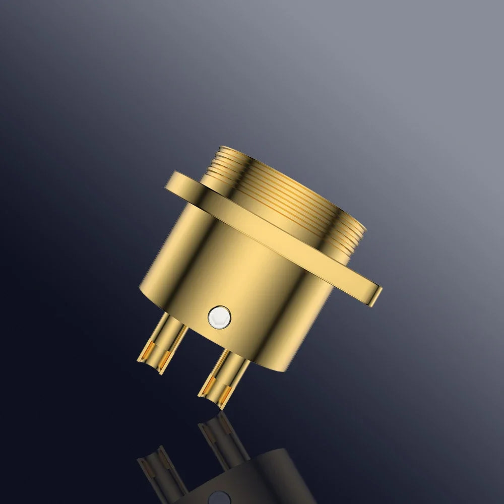 Viborg GM16G Pure Copper Made Gold Plated Micro Male Connector 2pin GX16 Aviation GX16 Male Socket Chassis
