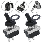 2PCS Toggle Switch KN3D-101 On/Off Switch 25A 12V 2 Pin Locking Electronics SPST SPDT DPDT Power Rocker Waterproof Cap