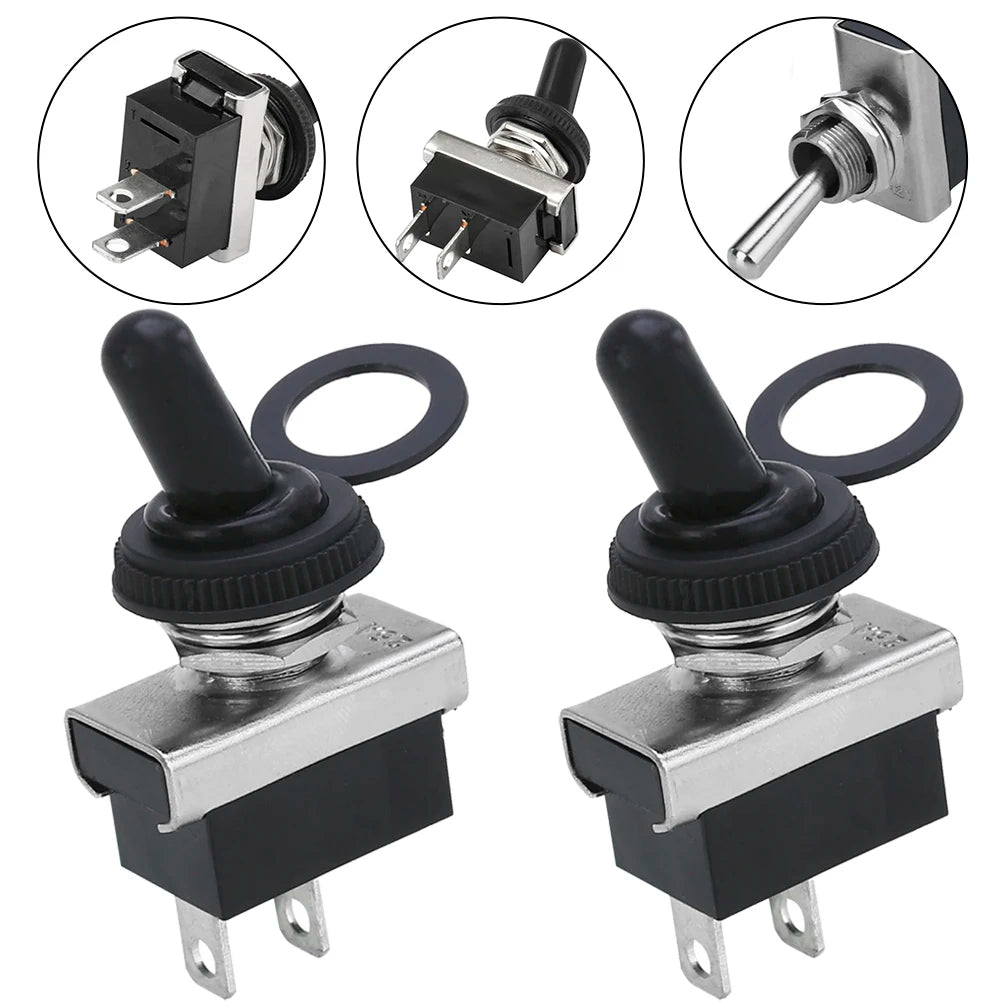 2PCS Toggle Switch KN3D-101 On/Off Switch 25A 12V 2 Pin Locking Electronics SPST SPDT DPDT Power Rocker Waterproof Cap
