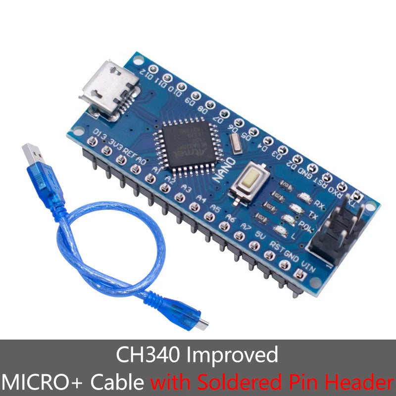 Nano V3.0 ATMEGA328P Development Board Micro USB Type-C USB Interface Controller Board With Pin Header For Arduino