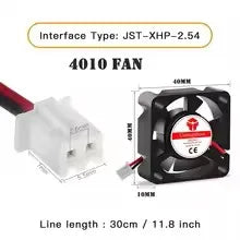 3010 4010 5010 3D Printer Cooling Fan, 12V 24V 5V 2Pin Low Noise, for Ender 3-Style J-Head Heatsink