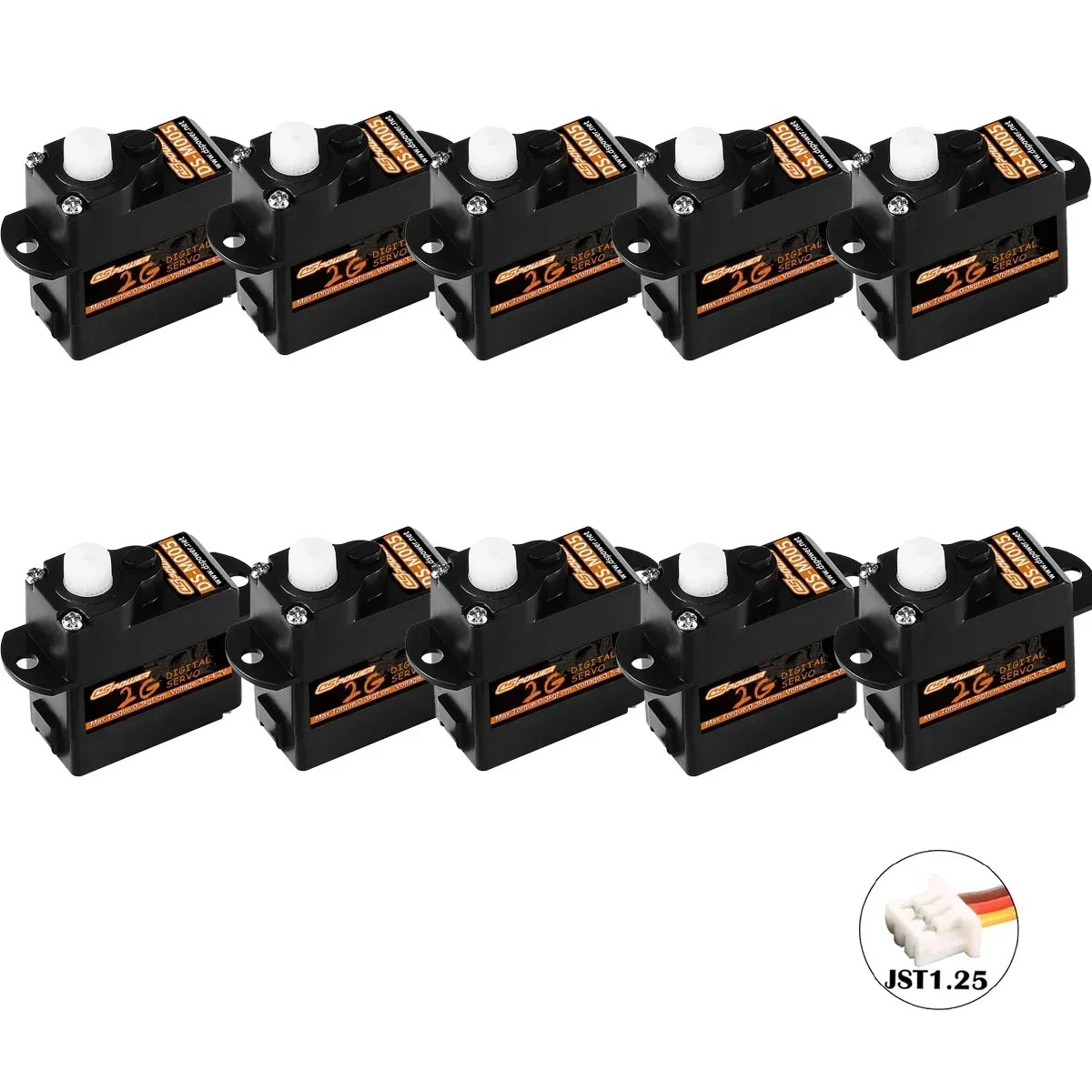 DSPOWER 2g Plastic/Metal Gear Motor Mini Micro Servos for RC Car Airplanes Fixed-wing Quadcopter Boat Plane Robot Wltoys Axial