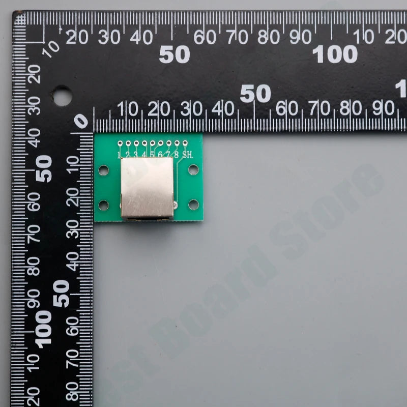 1Pce RJ45 Ethernet Port 8P Vertical Horizontal Test Board Bent Pin Straight Pin Network Port Adapter Circuit Board Connector